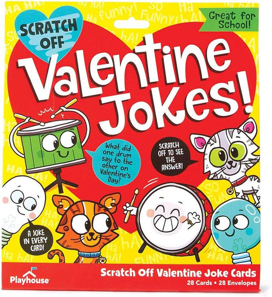 Silly Joke Scratch-Off 28 Card Super Valentine Exchange Pack for Kids